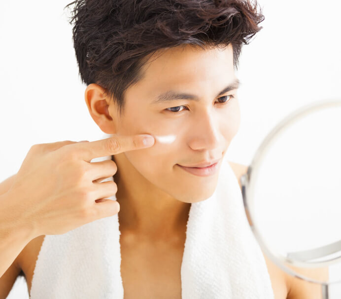 Pampering His Skin